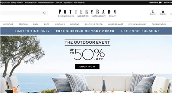 Pottery Barn furniture company